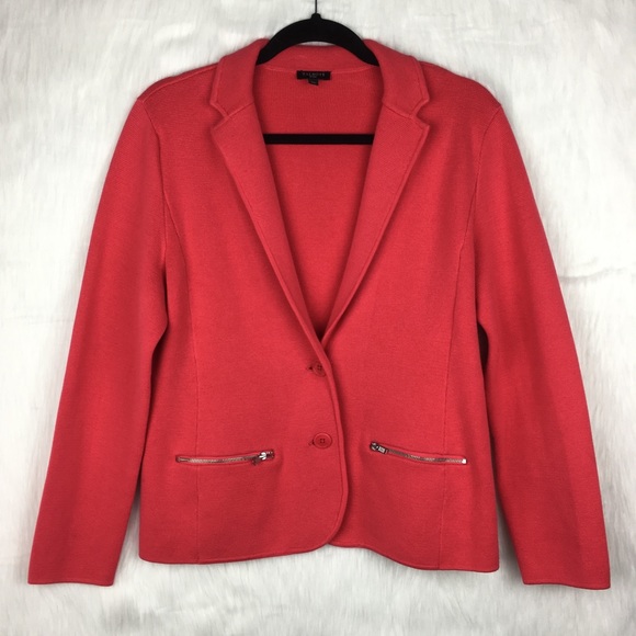 Talbots Jackets & Blazers - Talbots Hot Pink Knit Blazer